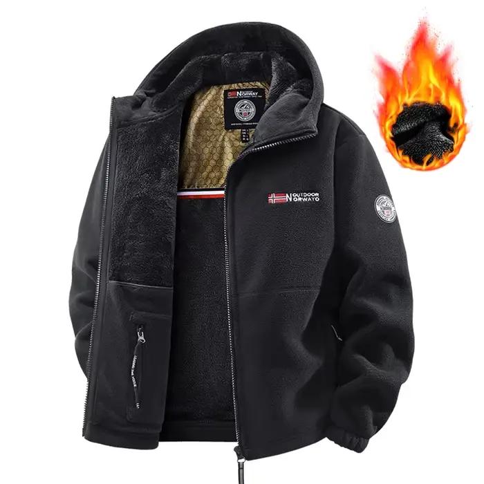 Veste polaire tactique hiver homme pêche - Softshell militaire thermique pour pêche extérieure sportive
