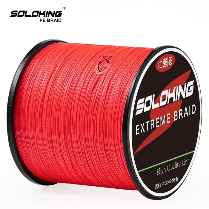 Ligne tressée SOLOKING PE 300m/500m/1000m super résistante multifilament pour truite 10LB-80LB