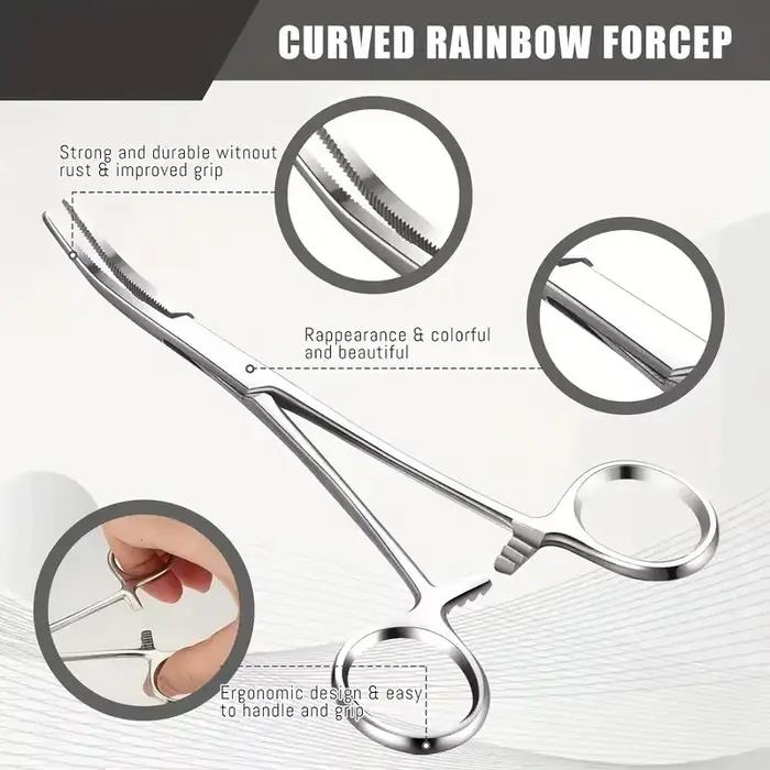 Pince dégorgeoir courbée acier inoxydable F04 accessoires pêche extraction hameçons équipement sport