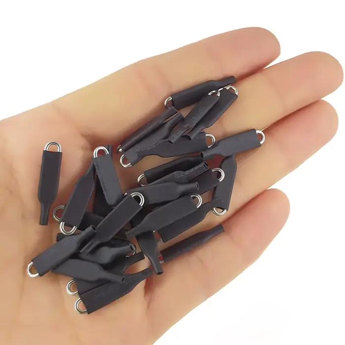 50-200 clips rapides swivels acier pêche carpe S M L avec protecteur hameçon leurre connecteur