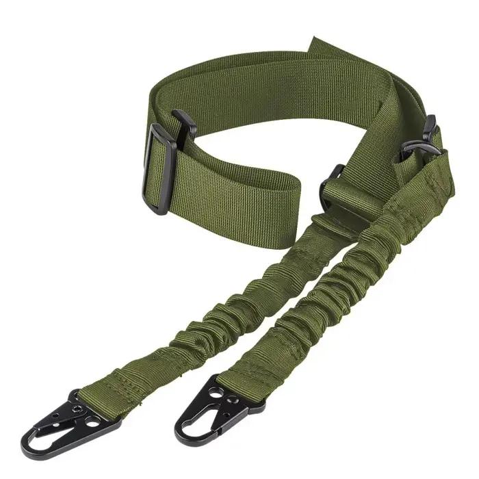 Bretelle fusil 2 points réglable avec crochet QD - Sangle tactique pour transport canne pêche