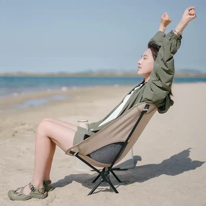 Chaise pliante pêche ultralégère Naturehike L01 - Fauteuil lune confortable pour camping et voyage