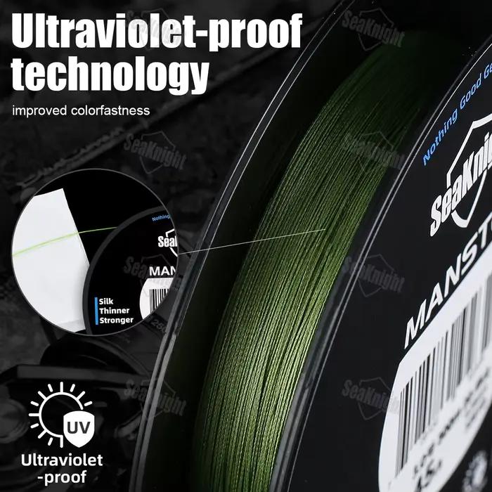 Ligne de pêche SeaKnight MANSTER X9 9 brins 500M anti-UV couleur durable 2024 nouvelle PE