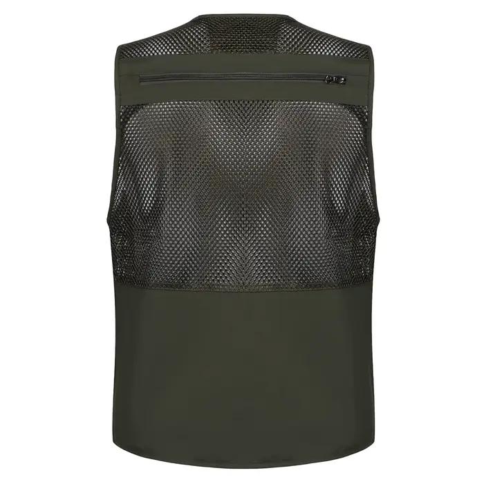 Veste tactique homme sans manches multi-poches mesh pour pêche et travail en été