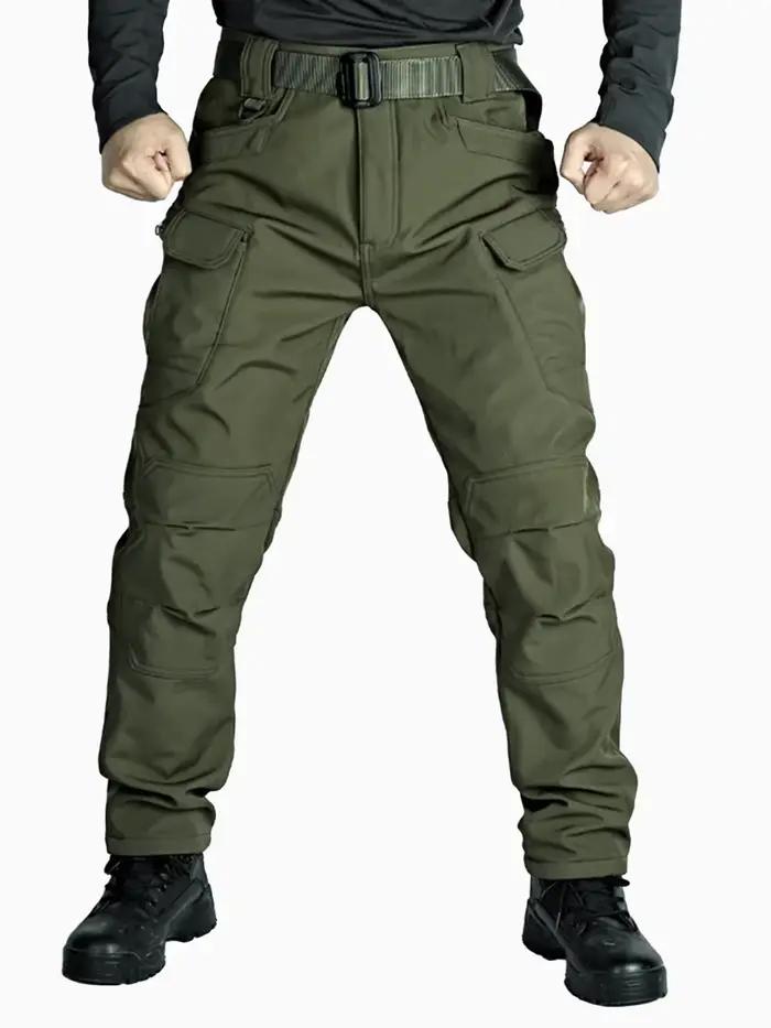 Pantalon cargo polaire 5XL 6XL coupe droite - Loose tactique casual travail randonnée