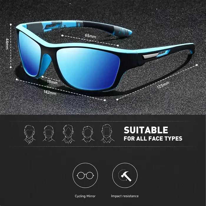 Lunettes de sport polarisées vintage pour pêche en mer - Cyclisme ski randonnée - Protection UV400 unisexe