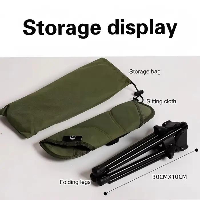 Chaise de pêche pivotante détachable portable pliante camping 150kg avec sac de rangement