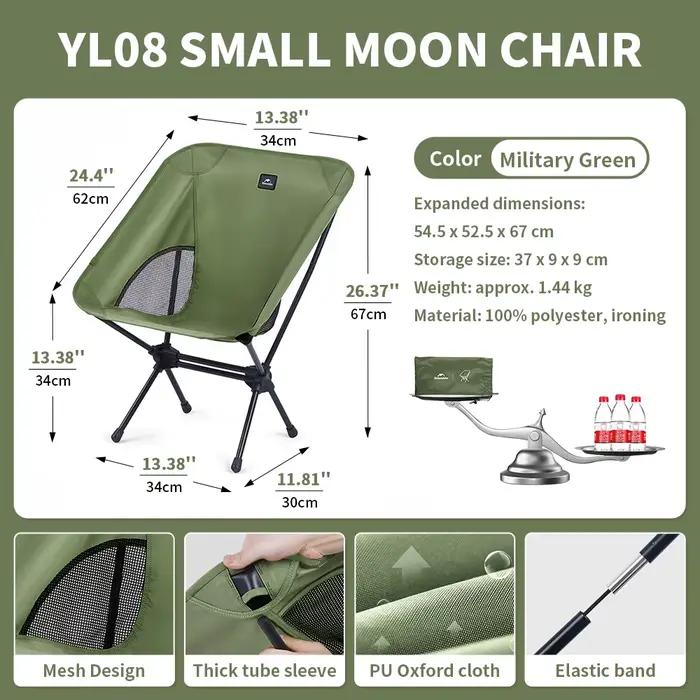 Chaise lune ultralégère Naturehike YL08 pour pêche nomade - Large et pliable en quelques secondes
