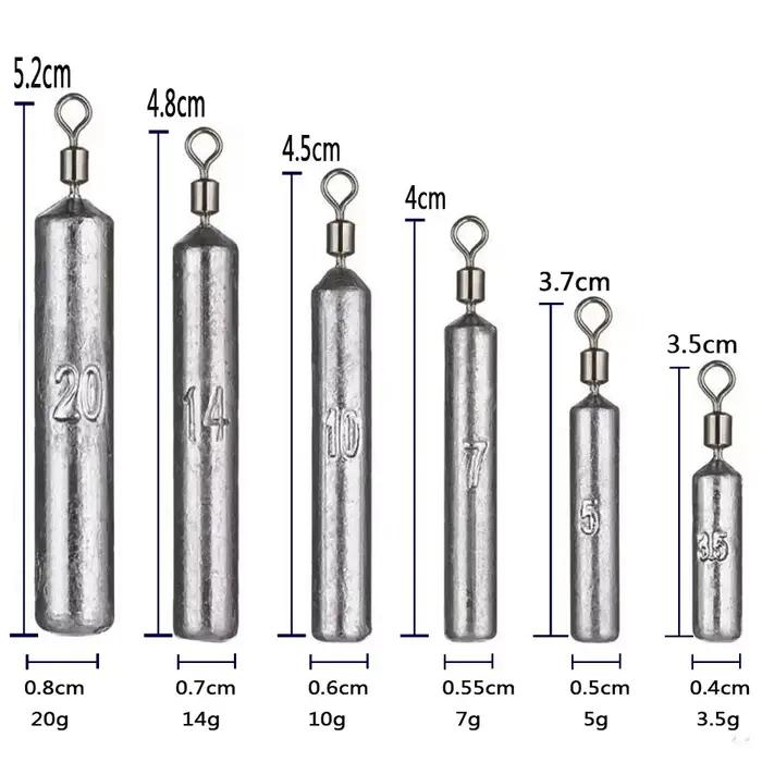 Moule à plombs de pêche mer et rivière 15 pièces, poids 3.5g à 20g, kit plombs