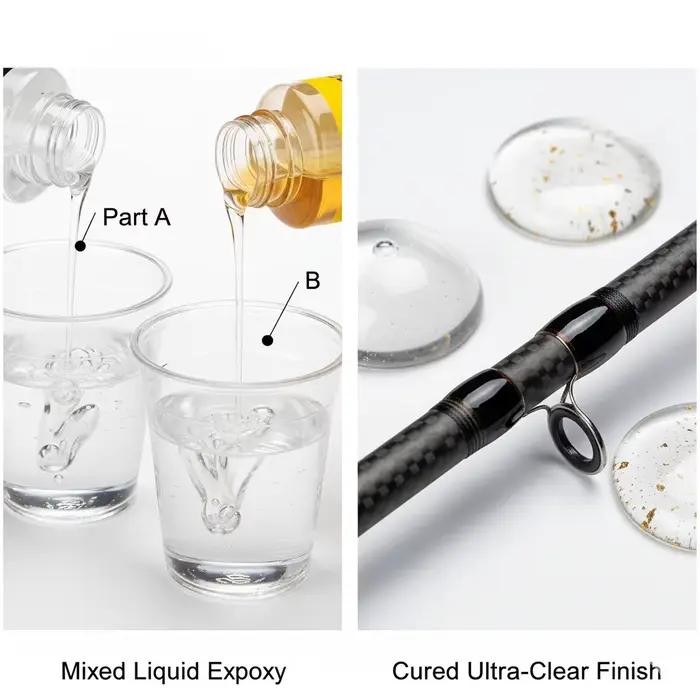 Kit époxy réparation canne pêche ZORILYNX - colle waterproof A&B pour fixation guides durable