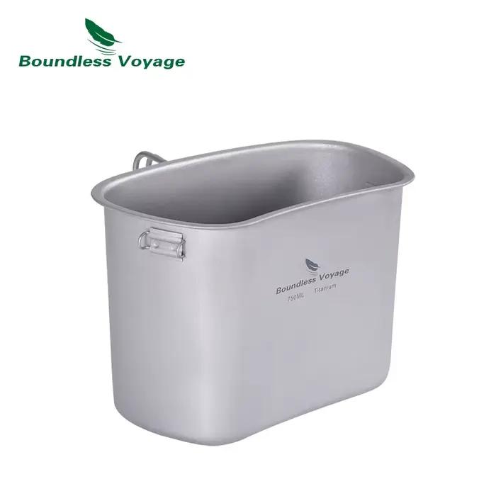Bouteille titane 1100ml pour pêche et camping - Ustensile militaire robuste avec bol 400ml