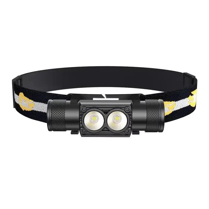 Frontal H25S double LED SST40 1200lm rechargeable USB pour pêche tactique et professionnelle
