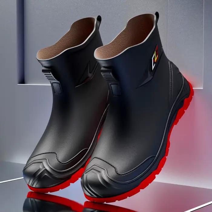 Bottes de pêche homme caoutchouc qualité supérieure antidérapantes imperméables travail extérieur
