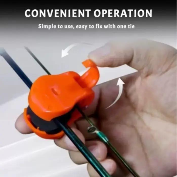 Portable support de canne à pêche plage détachable, clip fixe attache rapide pour 2 à 4 cannes