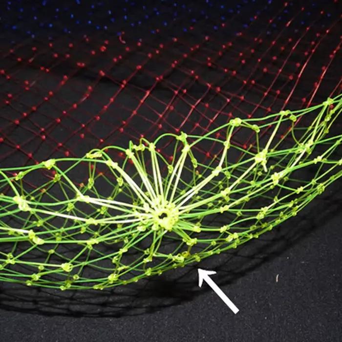Filet à épuisette en nylon pliable à mailles losanges 5 tailles différentes pour pêche précise