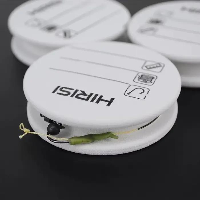 Hirisi 10pcs EVA Foam Spools Carp Fishing Rig Winders Line Leader Wire Board Win