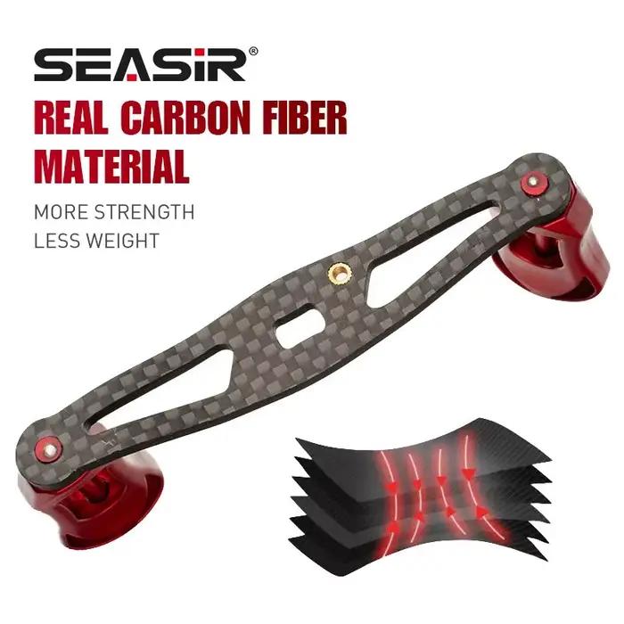 Poignée de moulinet pêche ultra légère en fibre de carbone SEASIR - 6 couleurs pour Daiwa et Shimano