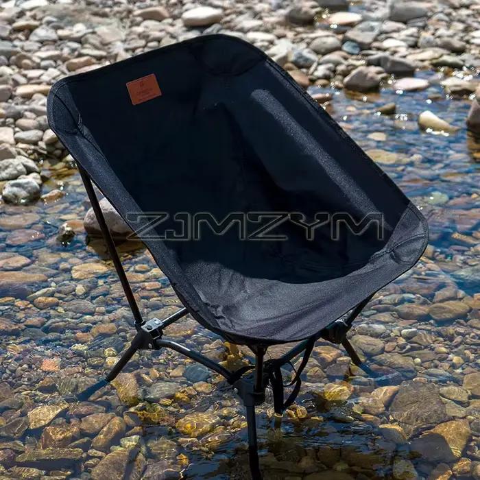 Chaise lune portante 120KG stable 4-pieds pliable - Tabouret pêche plage camping randonnée ultra-léger