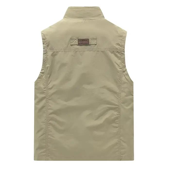 Veste légère homme printemps pêche photographie loisirs extérieur décontractée sans manches