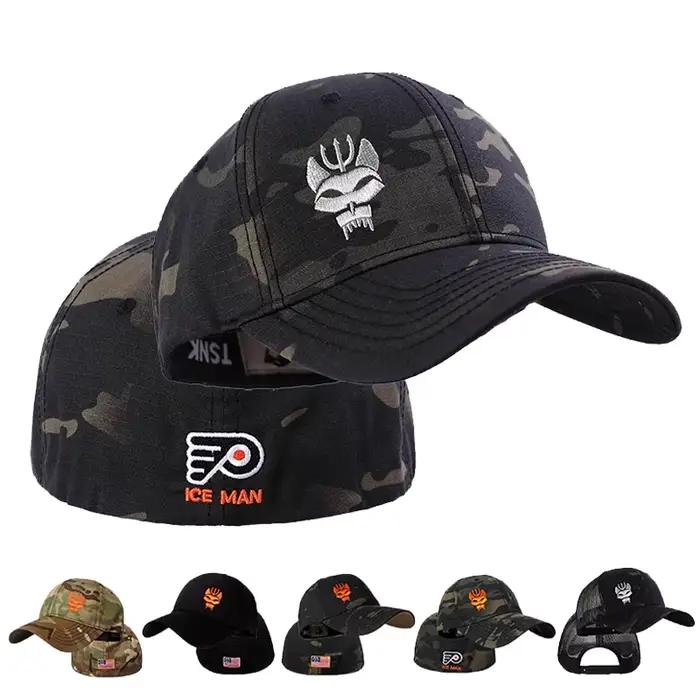 Casquette baseball coton pêche militaire - Snapback extensible tactique pour running et pêche