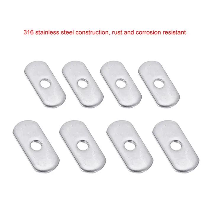 4 écrous coulissants inox M5 M6 rail kayak canoë montage support canne à pêche pêche