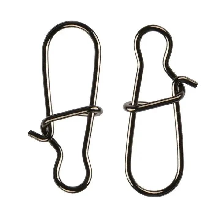 Lot de 50 ou 100 clips Fastlock en acier inoxydable pour leurres, swivels et montages de pêche