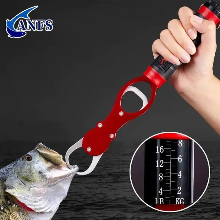 Pince à lèvres pour poisson avec balance 18kg en aluminium - Outil professionnel de pêche cadeau homme