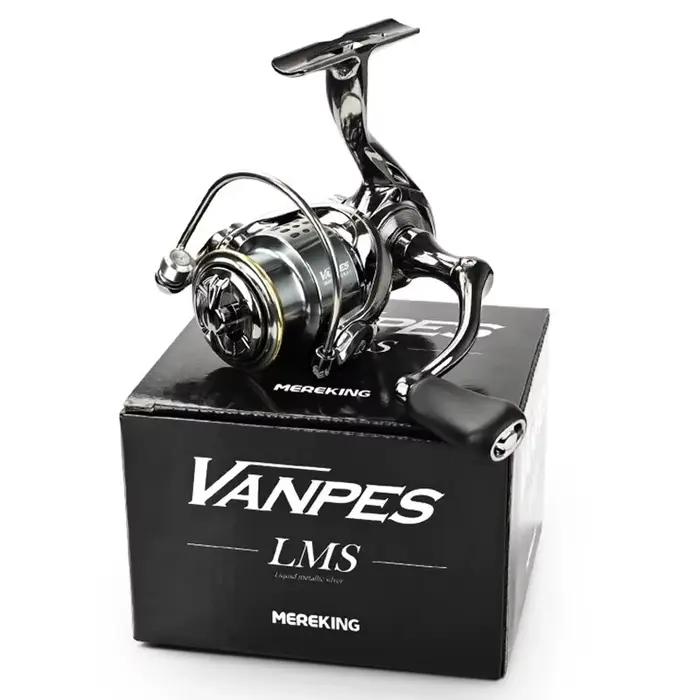 Moulinet MEREDITH VANPES anti-rouille - Ratio 5.0:1 - Freinage 8kg max - Roulement fluide pour pêche précise