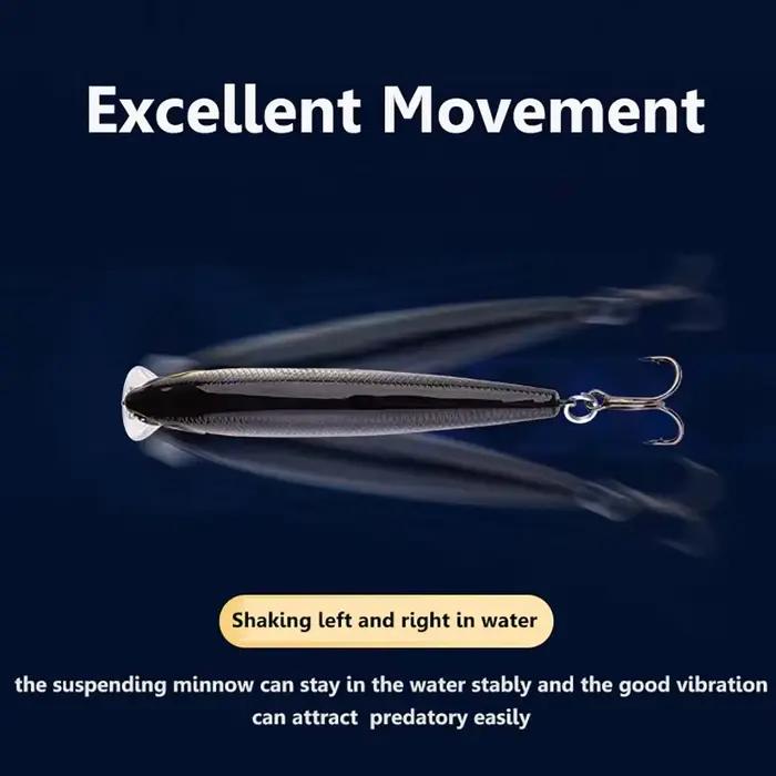 Leurre suspending minnow 10g-13g magnetic boost - Jerkbait carp popper pour pêche mer et rivière