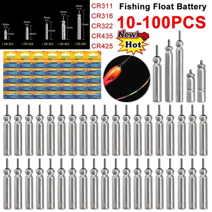 Piles bouton CR pour flotteurs électroniques de pêche - Lot de 10 à 100 piles lithium