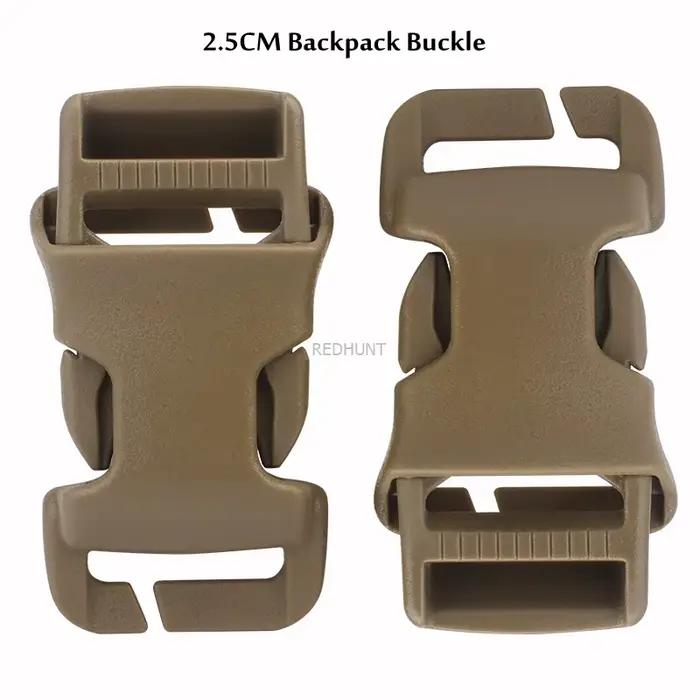 2 boucles tactiques QASM 2.5CM pour sac de pêche - Libération rapide sécurisée pour usage intensif
