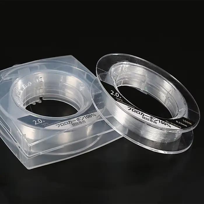 Ligne fluorocarbone 99% japonaise 100m 1-25kg pour pêche mer et eau douce coulante
