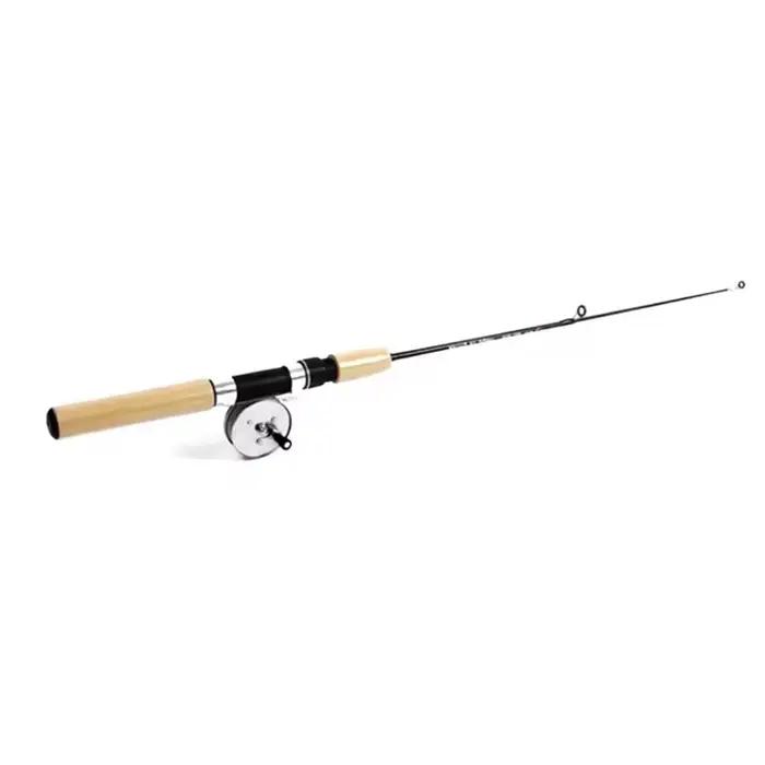 Mini canne pêche crevette hiver glace carbone 0.6m 0.8m 1m télescopique France