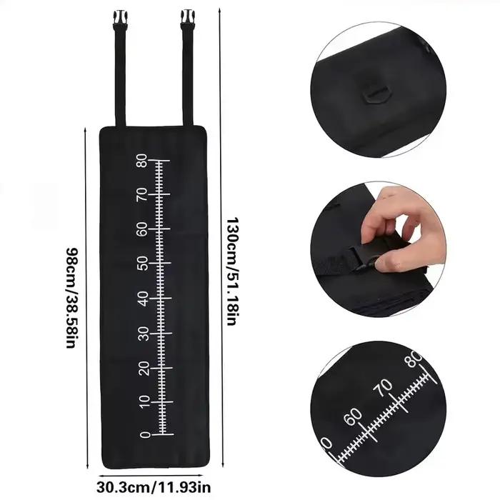 Tapis pêche nylon pliable avec mètre ruban intégré - Équipement waterproof débutant carpe - Matériel extérieur