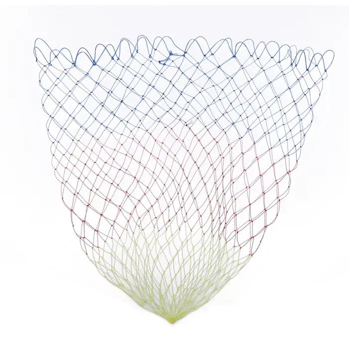 Filet de pêche pliable en nylon maille losange 5 tailles pour épuisette et pêche en rivière