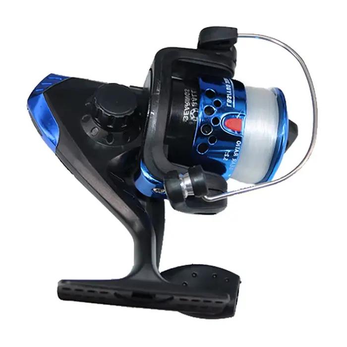 Moulinet ice fishing plastique 5.2:1 pour pêche sur glace avec leurres et ligne volante