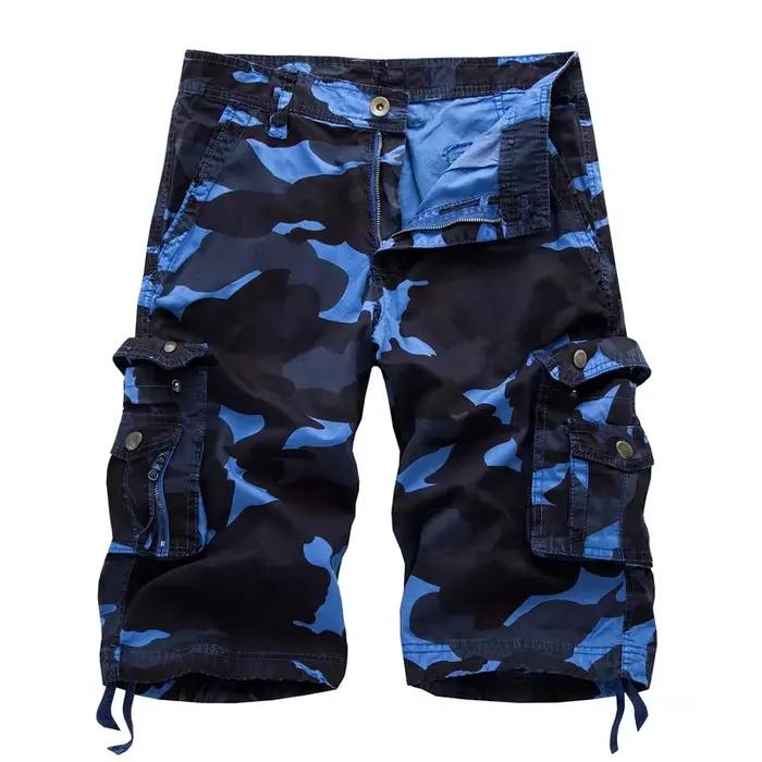 Short camouflage ample homme grande taille pêche - Modèle 5 poches confort travail taille 083