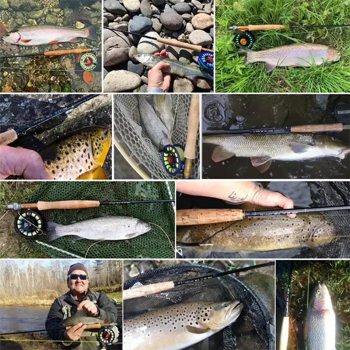 Canne à mouche nymphage NANO 10FT/11FT 2-4wt carbone IM12 action rapide pour truite en rivière