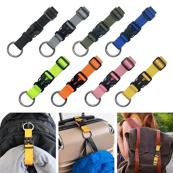 Mousqueton de sac à dos multifonction - Accroche ceinture et valise pour pêche et randonnée