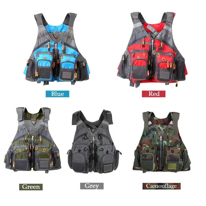 Gilet de pêche respirant Lixada, veste de sécurité multifonction pour la pêche fly et sports nautiques