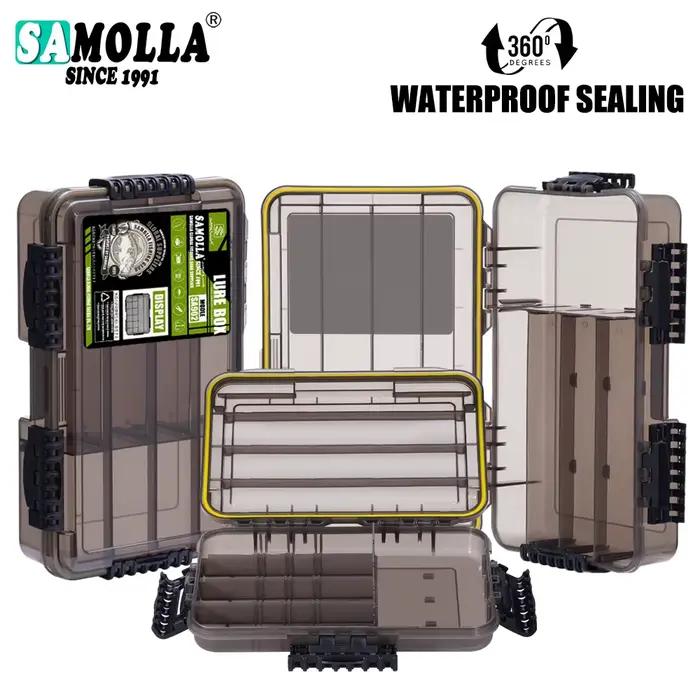 Boîte de pêche étanche SAMOLLA grande capacité, rangement pour leurres hameçons et accessoires de pêche portables