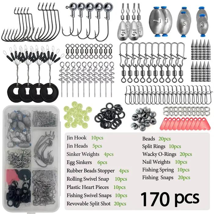 Kit de pêche professionnel 170-410 pièces - Ensemble complet pour truite, bar et pêche en mer