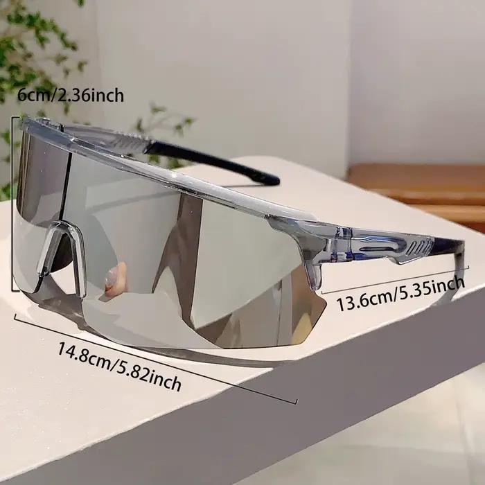 Lunettes de sport semi-rimless surdimensionnées - Protection enveloppante pour pêche et cyclisme
