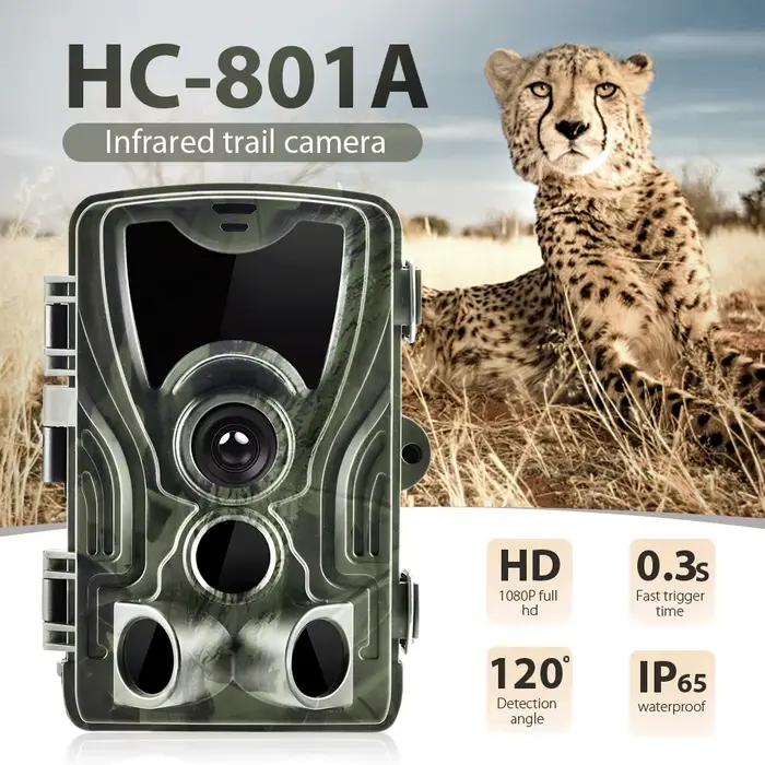 Caméra de traque LCD 2.0 pouces 20MP 1080P HC801A - Surveillance faune sans fil étanche vision nocturne