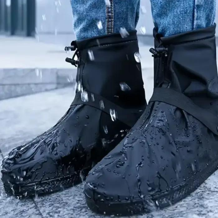 Bottes de pêche imperméables pour hommes 2025 - Bottes caoutchouc hautes sans lacets résistantes