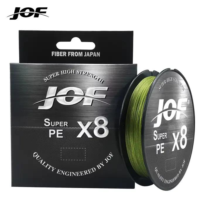 Ligne de pêche multifilament JOF 8 brins 150m 300m 500m, tresse pour carpe et pêche sportive