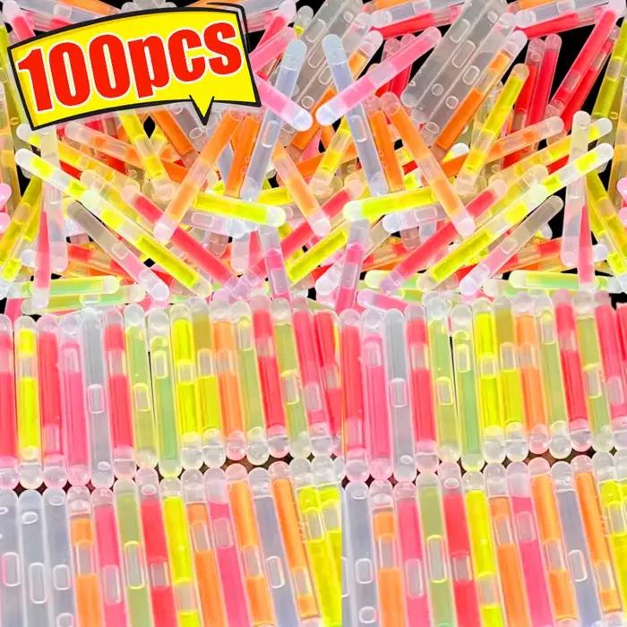 Bâtons fluorescents lumineux 10-100 pièces pour pêche de nuit et conditions de faible luminosité