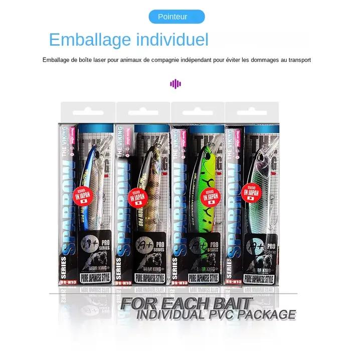 Leurre pêche Bearking 10cm 15g hot model minnow professionnel profondeur 0.8-1.5m 14 couleurs