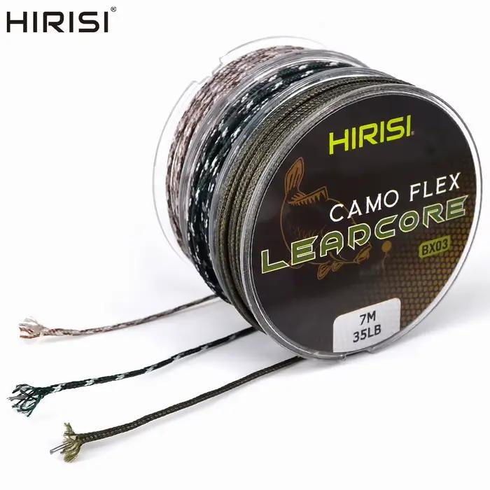 Ligne plombée carpe 35LB 7 mètres pour montage de cheveu - tresse 3 couleurs - pêche