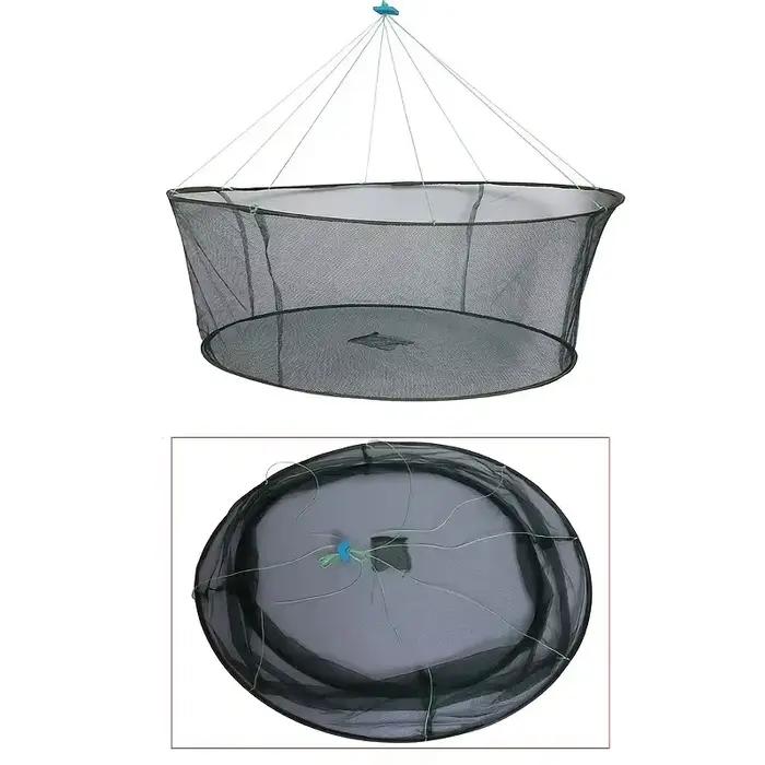 Filet de pêche pliable 80 cm à grande ouverture pour crevettes anguilles et crabes avec appât